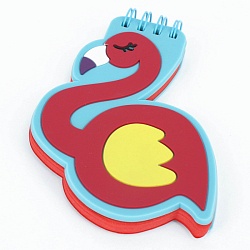 Блокнот фигурный  8*12см 50л "Фламинго" на спирали