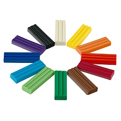 пластилин 12 цв. восковый мягкий "пчёлка" 180гр со стеком гамма