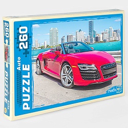 пазлы  260 элементов красный автомобиль