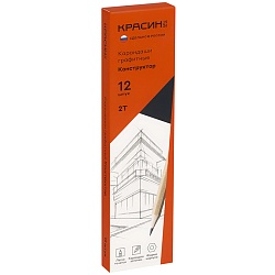 карандаш ч/г 2т(2н) "конструктор" шестигранный корпус