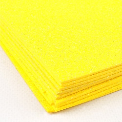 набор пластичной замши с блёстками жёлтая а4 10л (фоамиран)