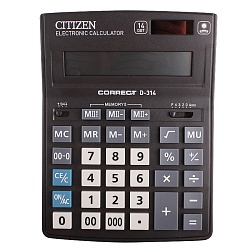 калькулятор  настольный 14 pазр. "citizen" correct  двойное питание