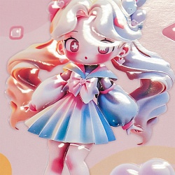 Блокнот 15,5*20,5см 60л на спирали в клетку "Девочка"