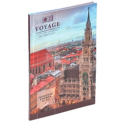 книжка  записная  а5  80л в точку "красивая архитектура" 7бц, лён