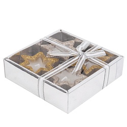 свечи в наборе 4шт звездочки ассорти