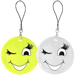 светоотражающий брелок смайлик