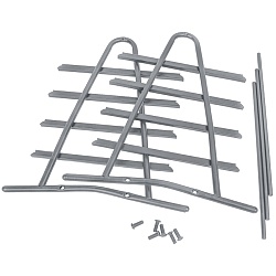 лоток горизонтальный металлический 4 секции серый