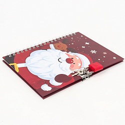 Блокнот 13*18 см 48л на спирали с замком Новый год