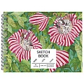 Скетчбук 125*160 мм 40л Цветочные города  евроспираль ,бумага 100г/м2