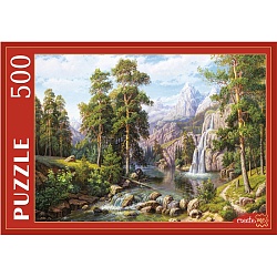 пазлы  500 элементов потапов. пейзаж с водопадом