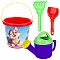 набор для песочницы №118 (ведро 0,85 весёлые щенки+лейка+лопатка13см+грабли13см)