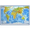 Карта мира физич. 1:29М 101*66см с ламинацией