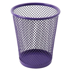 стакан металлический для  канцелярских принадлежностей фиолетовый (конус)