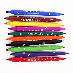 фломастеры 10цв  двусторонние на водной основе