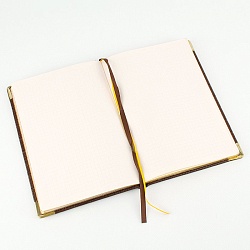 книга для записей  а5 80л impact (темно-коричневый) обложка искусств. кожа , золотой срез мет.уг