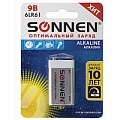 Батарейки Sonnen 6LR61(типа крона)  алкалин в блистере 9В
