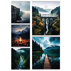 тетрадь  48л кл. "атмосферные виды" обложка цветная мелованная