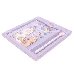 Блокнот 13*18см 50л в клетку + ручка "Meow"