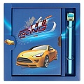 Блокнот 13,5*18 см 50л с замком "Turbo Racing" с ручкой