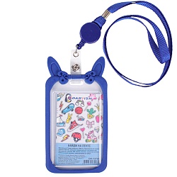 бейдж на ленте с рулеткой вертикальный 