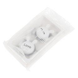 наушники "зайки" накладные проводные с микрофоном белые