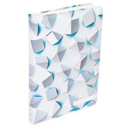 ежедневник а5 недатиров. 136л "геометрия металлик" кожзам, тисн.серебро