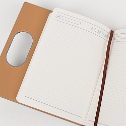 ежедневник 21*21,5см недатиров. 100л  обложка кожзам серый