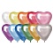 шар воздушный 12" сердце металлик ассорти 50шт/уп