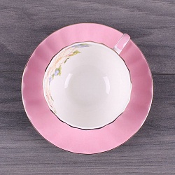 чайная пара 180мл (чашка+блюдце) розовая