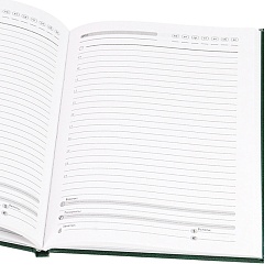 ежедневник недатированный  а5  80л. зелёный бумвинил