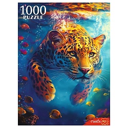 пазлы 1000 элементов леопард под водой