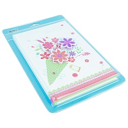 Блокнот 19*13см 60л в линейку "3D Цветы со стразами" европодвес