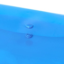 папка-конверт  на кнопке а3 "brauberg" прозрачная синяя 180мкм