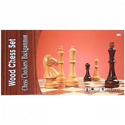 игра 3 в1 шахматы,шашки,нарды 49,5*49,5см (деревянные)