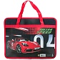 Папка детская с ручками А4 пласт. с рисунком на молнии  Red car
