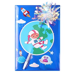 Блокнот 14*21см 80л "Веселые картинки" голография, с ручкой шар.