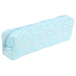 пенал на молнии голубой