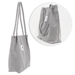 сумка холщовая 38*34*11см серый