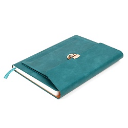 ежедневник а5 недатиров. 100л обложка кож.зам. с карманом на застёжке