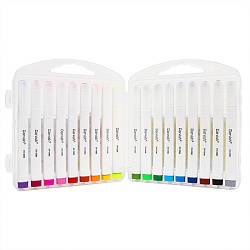 фломастеры 18цв  со штампиками в пластиковом футляре