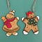 подвески новогодние в наборе 2шт. пряничный человечек