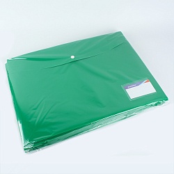 папка-конверт на кнопке а3 200мкм зелёная