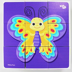 кубики пластиковые "для маленьких принцесс" 9шт