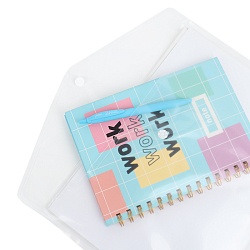 папка-конверт на кнопке а4 бесцветная 160мкм