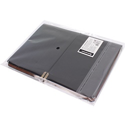 ежедневник а5 недатиров.  96л обложка кож.зам.  на кольцах с резинкой чёрная