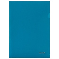 папка-уголок а4 180мкм, цвет синий неон