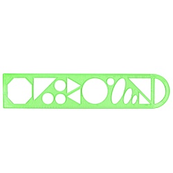 линейка-трафарет 20см