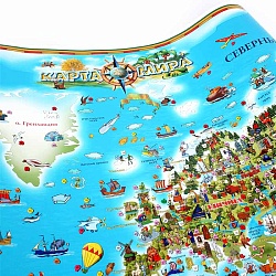 карта мира для детей (в пластик. тубусе)