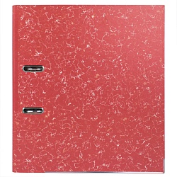 папка-регистратор 50мм а4 красный  мрамор с окантовкой