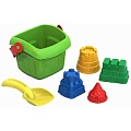 Набор для песочницы ведёрко , совочек , 4 формочки "Башенки"